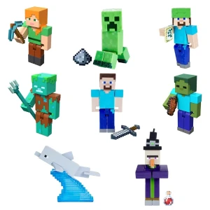 Figurină de bază minecraft, 8 cm, în ass. Thumbnail 5