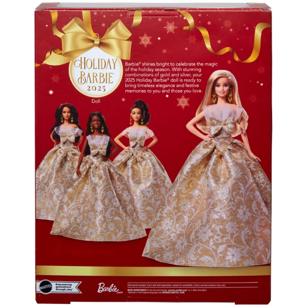 Păpușa de colecție barbie holiday 2025, blondă 8