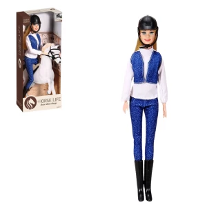 Păpușa - Călăreață sportivă, în albastru