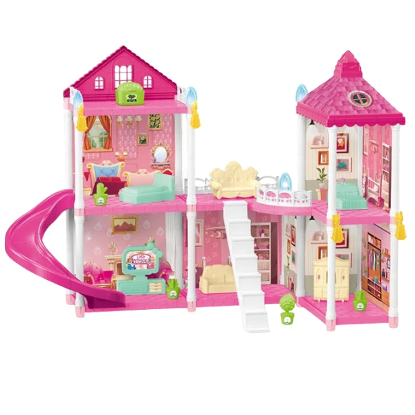Căsuță pentru păpuși "vila mică” + accesorii, 150 elem. 2