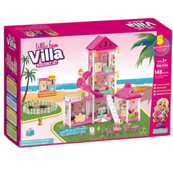 Căsuță pentru păpuși "vila mică” + accesorii, 148 elem. 3