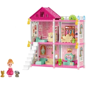 Căsuță pentru păpuși "vila mică” + accesorii, 98 elem. Thumbnail 2