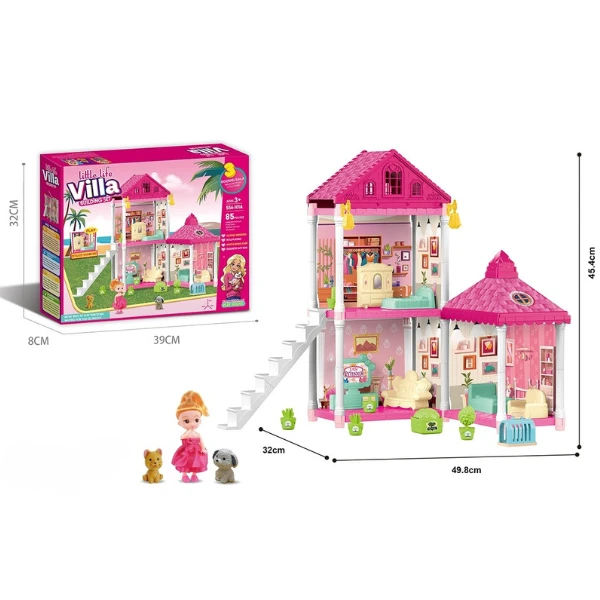Căsuță pentru păpuși "vila mică” + accesorii, 85 elem. 4