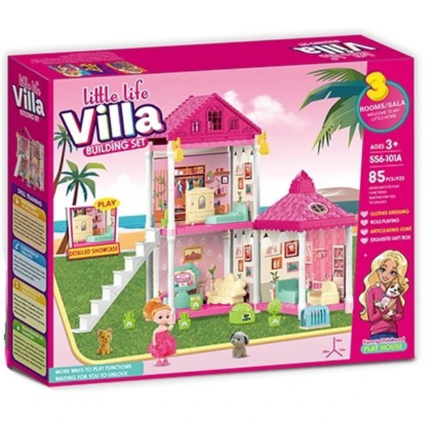 Căsuță pentru păpuși "vila mică” + accesorii, 85 elem. 3