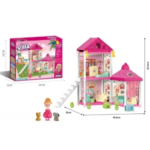 Căsuță pentru păpuși "vila mică” + accesorii, 85 elem. Thumbnail 4