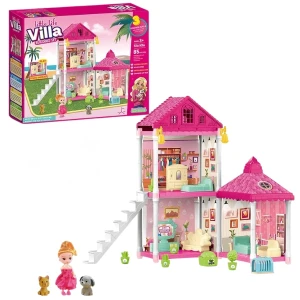 Căsuță pentru păpuși "vila mică” + accesorii, 85 elem.