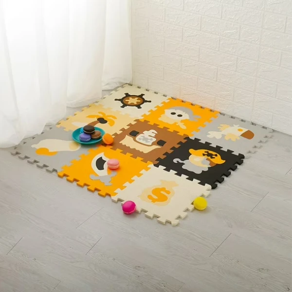 Covoraș-puzzle educativ „piratul”, 9 elem. 2