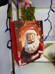 Punga cadou mos craciun cu ochelari 26*32*12 cm (cp-24-424-2)