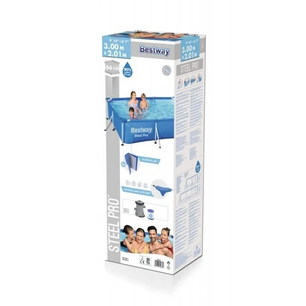 Bestway piscina steel pro 300x201x66cm, 3300l, carcas metal 6