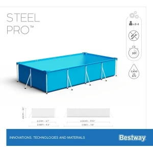 Bestway piscina steel pro 300x201x66cm, 3300l, carcas metal Thumbnail 9