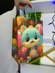 Punga cadou animalut colorat, 26*32*12 см