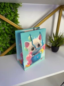 Punga cadou pisicuta cu balonase, 26*32*12 cm (cp-24-425-2) Thumbnail 2