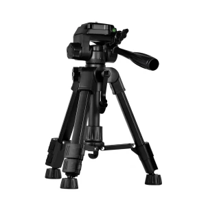 Tripod Photography Professional Aluminum 63,5cm (Locking Knob, Support Smooth 360°), Black D-50