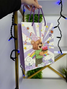 Punga cadou cu ursulet si tort 31*41*12 cm (cp-24-427-3) Thumbnail 3