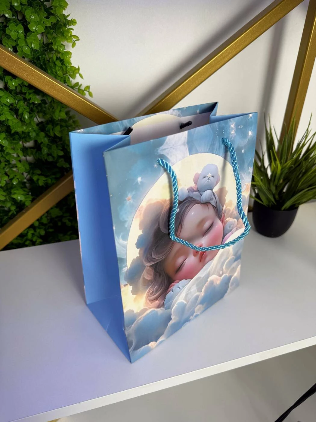 Подарочный пакет малыш на облачках 31*41*12 cm (cp-24-411-3) 2