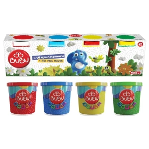 Plastilină de modelat în borcănele, 4 x 125 g