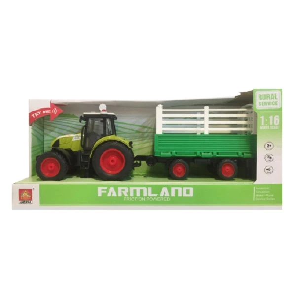 1:16 tractor cu fricțiune "trailered farm tractor" (lumina / sunet) 2