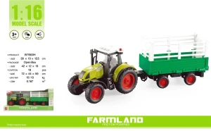 1:16 tractor cu fricțiune "trailered farm tractor" (lumina / sunet)