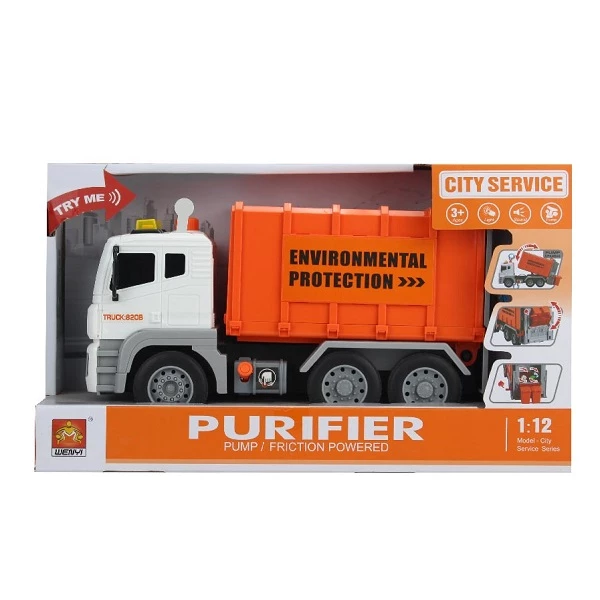 1:12 camion pentru reciclare gunoi cu fricțiune (lumini /sunete) 2