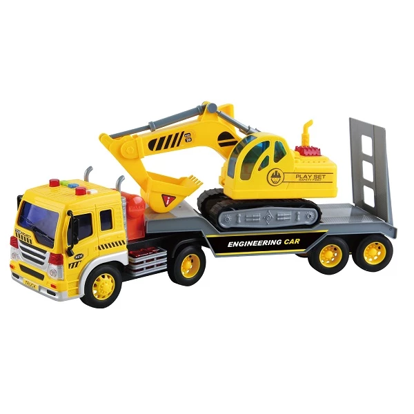 1:16 camion pentru transportare excavator cu fricțiune (lumini /sunete) 3
