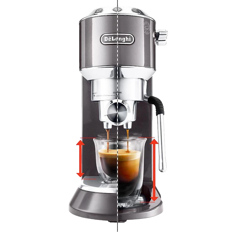 Кофеварка рожковая delonghi ec885.gy, 1300вт, серый 3