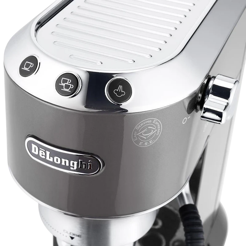 Кофеварка рожковая delonghi ec885.gy, 1300вт, серый 6