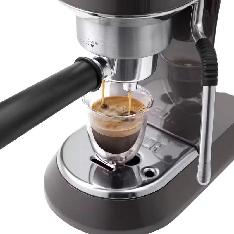 Кофеварка рожковая delonghi ec885.gy, 1300вт, серый 4