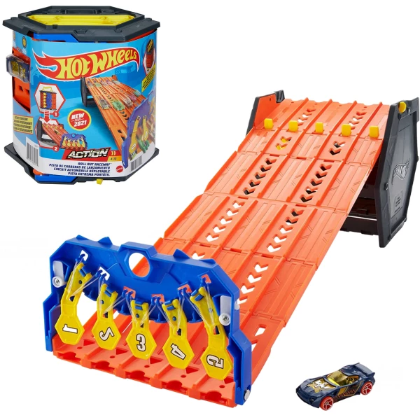 Set hot wheels pista portabilă ”roll out raceway” 2