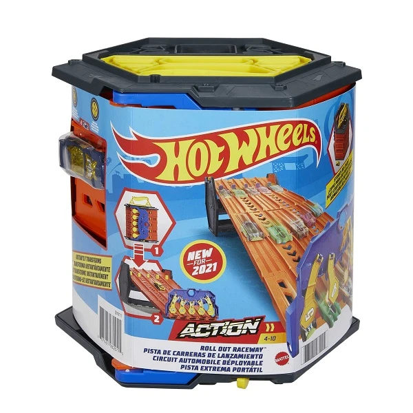Set hot wheels pista portabilă ”roll out raceway” 2