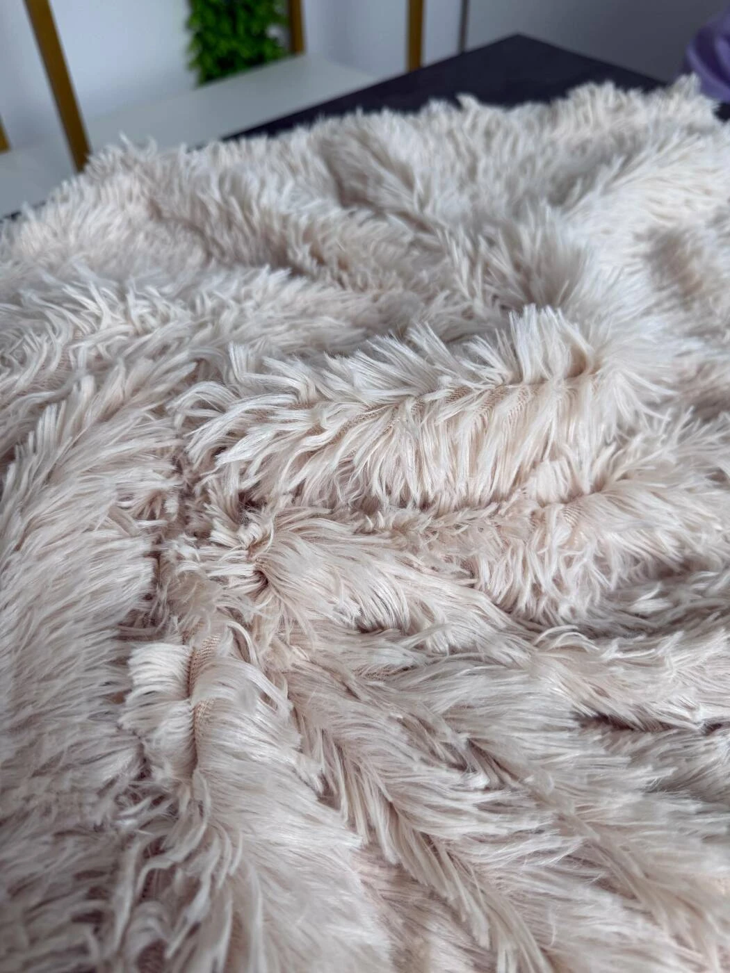 Patura pufoasa, bej, 220x240cm  (55-600-35) 2