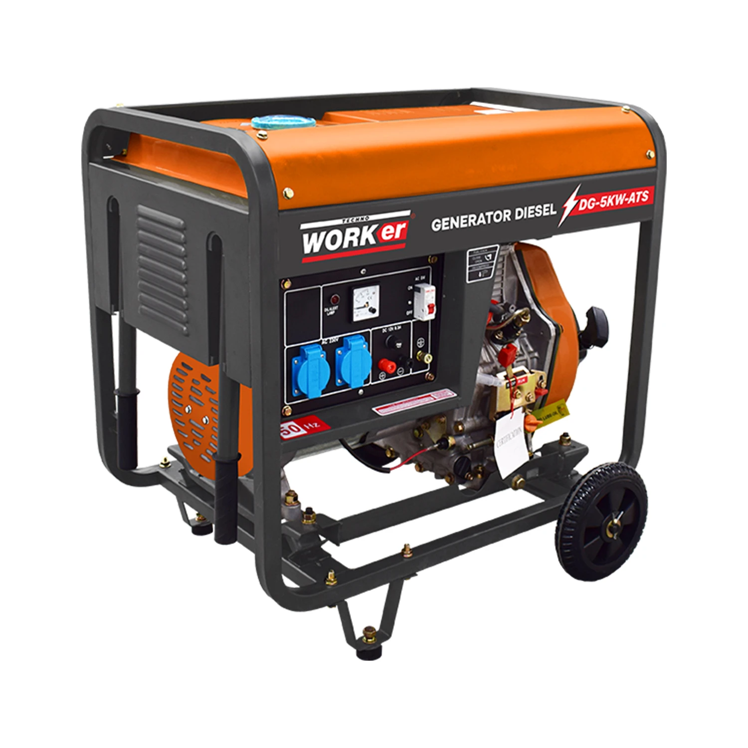 Дизельный генератор technoworker dg-5kw-ats 2