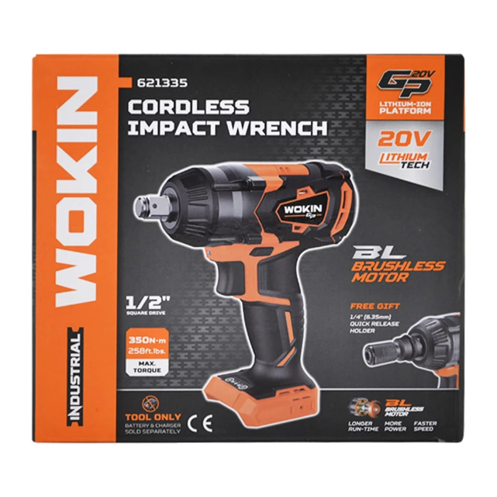 Masina de insurubat cu impact cu acumulator wokin 20v li-ion 350 n.m (fara acumulator) 3