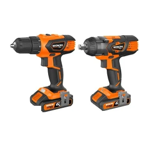 Set masina de insurubat cu impact 622323 + masina de insurubat wokin 20v li-ion