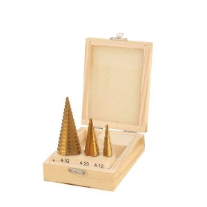Set de 3 burhie conice wokin 4-12*20*32 mm placata cu titan