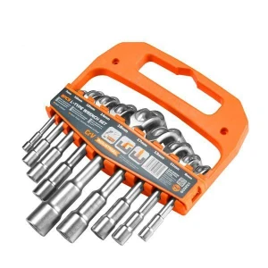 Set de 9 chei tubulare cu cot tip l wokin 7-19 mm (industrial)