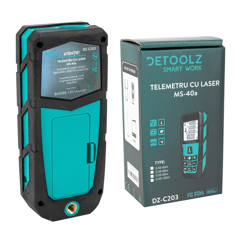 Telemetru cu laser detoolz ms-40a 2