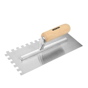 Gletiera zimtata cu maner din lemn wokin 280×120mm