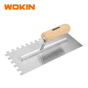 Зубчатый шпатель wokin с деревянной ручкой 280×120 мм