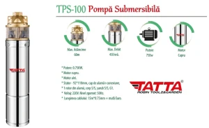 Pompa apa adincime tatta tps100 750 w Thumbnail 2