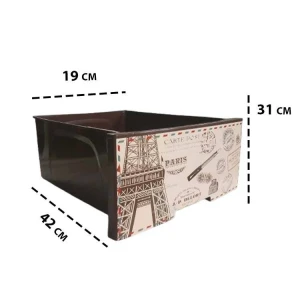 Comod din plastic cu 4 sertare – model paris, cafeniu-bej (123093) Thumbnail 4