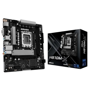 Материнская плата ASRock H810M-X, LGA1851, Intel H810, Micro-ATX
