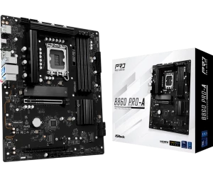 Placă de bază ASRock B860 Pro-A, LGA1851, Intel B860, ATX