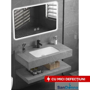 Комплект мебели для ванной комнаты из спеченного камня 1009g (100 см)