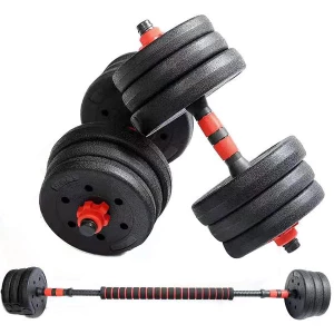 Set gantere și halteră reglabile, 20 kg total, 2 x 10 kg Thumbnail 2