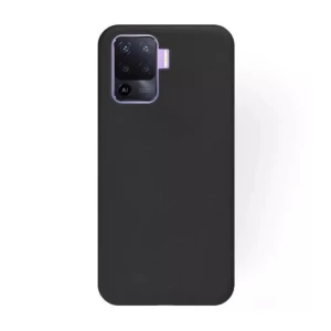Helmet case liquid silicone oppo reno 5 lite, black