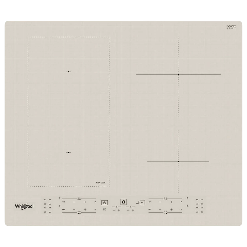 Индукционная варочная панель whirlpool wl b6860 ne/s, бежевый 6