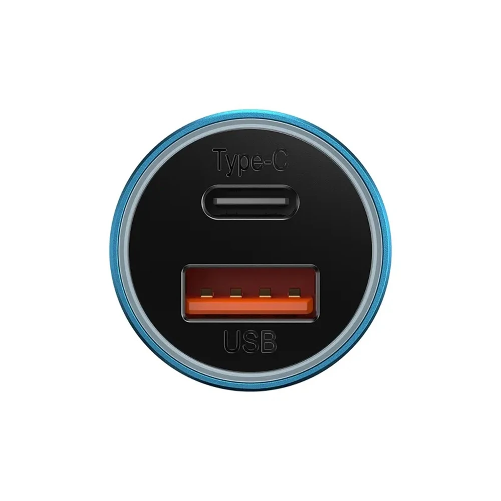 Baseus car charger golden contactor max 1*usb-a+1*type-c 60w, blue 3
