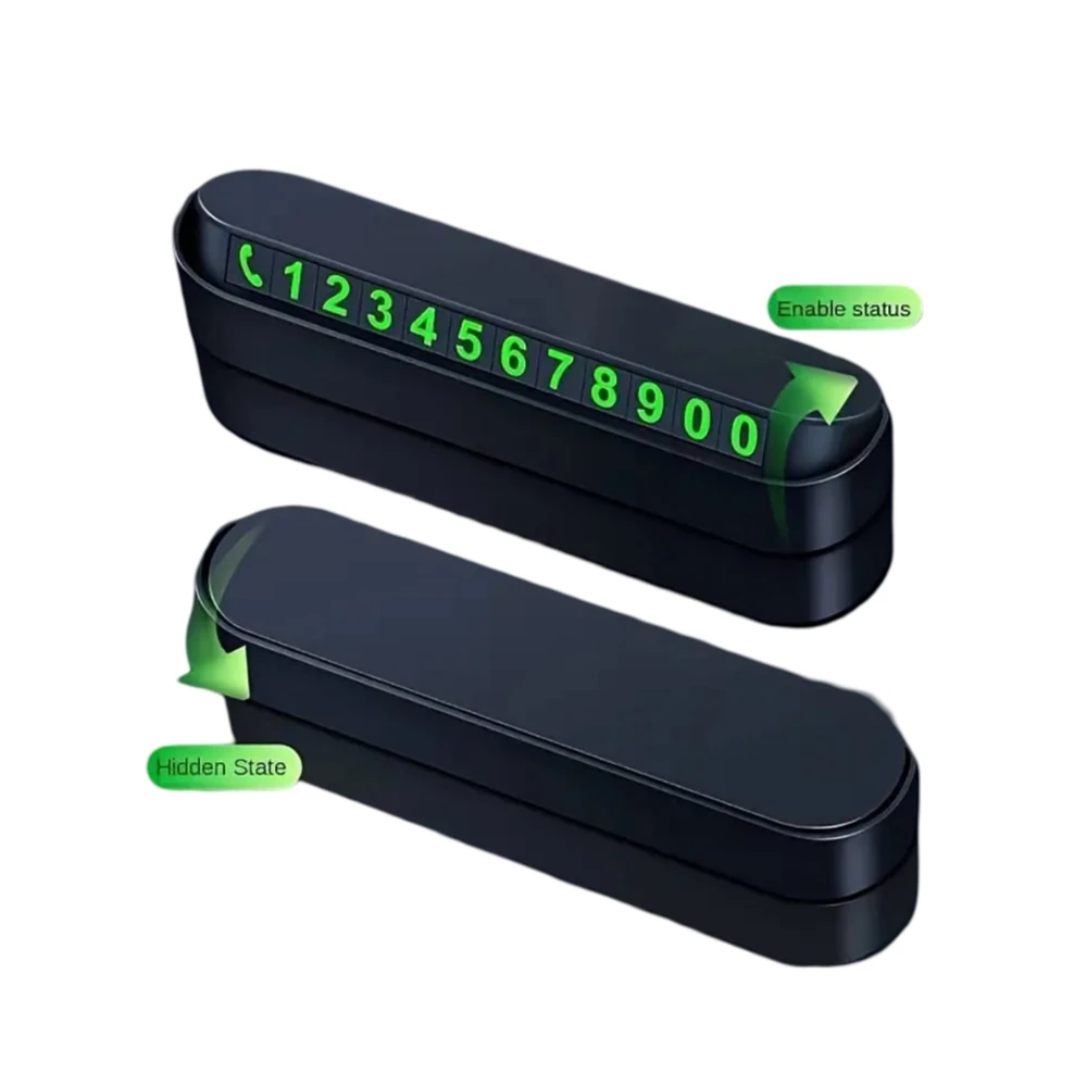 Temporary parking number, black 2