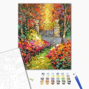 Pictură pe numere 30*40 сm (fără cutie) – grădină de toamnă Thumbnail 2