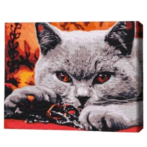 Pictură pe numere 30*40 сm (fără cutie) – prădător domestic